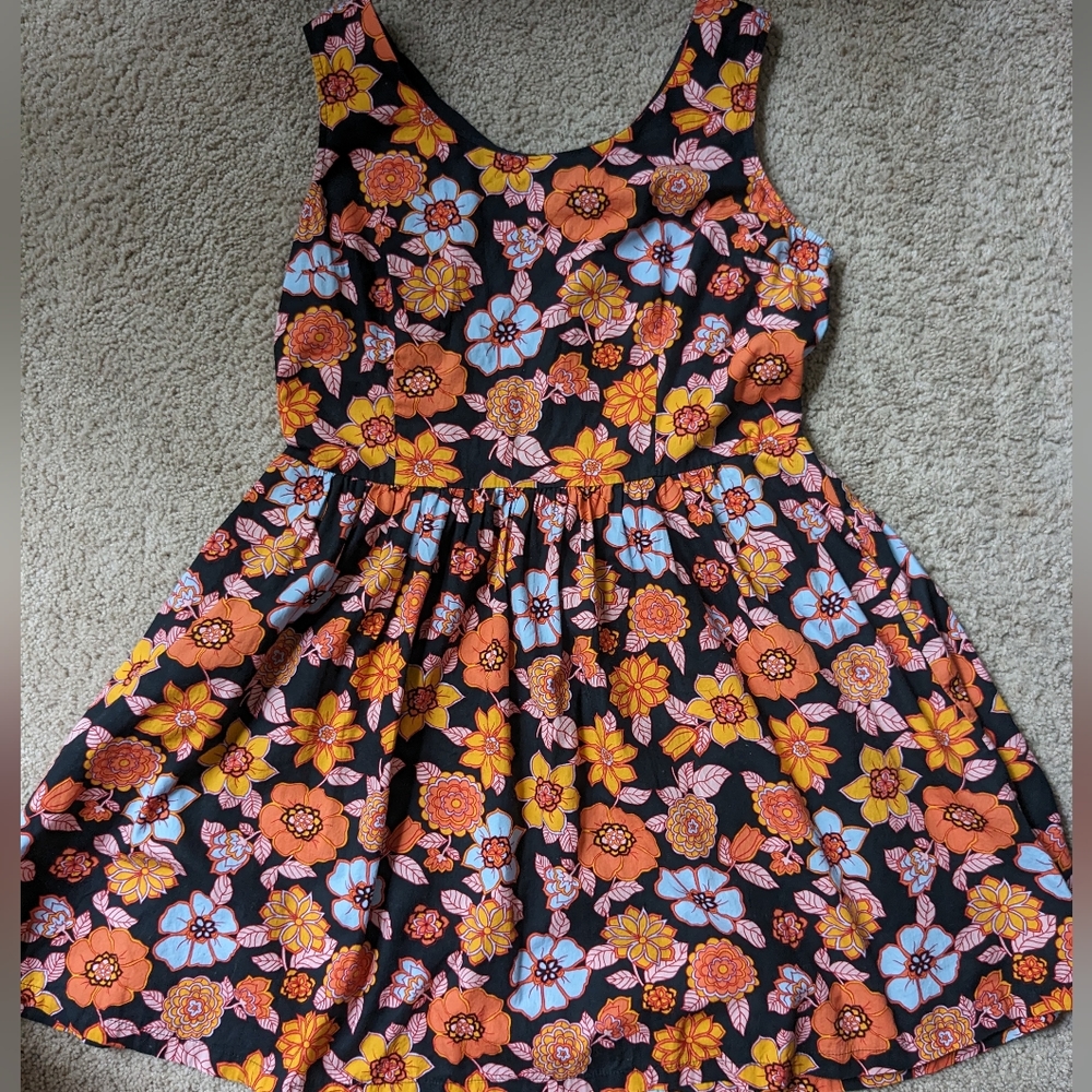 Modcloth Optimistic Effect Floral Dress